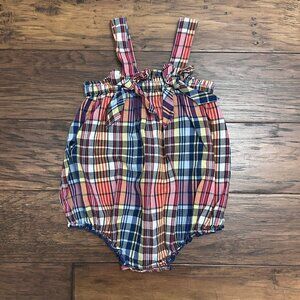 Pink Chicken Madras Emma Lou Bubble Romper